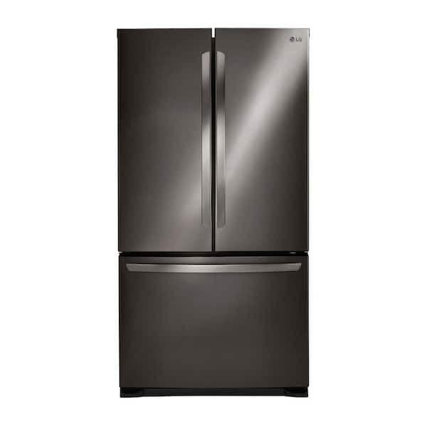 LG 25.4 cu. ft. 3-Door French Door Refrigerator in Black Stainless Steel