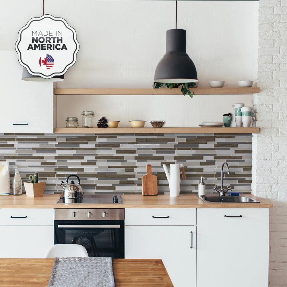 Milano Argento Peel and Stick 3D Backsplash Tiles
