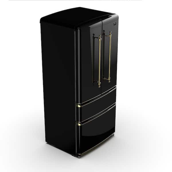 Forno Luigi 33 in. French Door Refrigerator in Black, 18 cu. ft