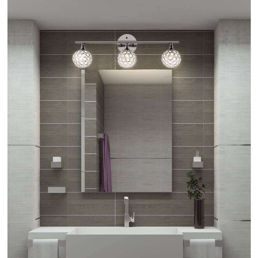 Maeve 8" Chrome and Clear Glass Outdoor Vanity Light