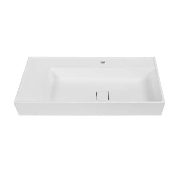 Streamline 35.4 in. Solid Surface Resin K-1701-35 Vanity Top