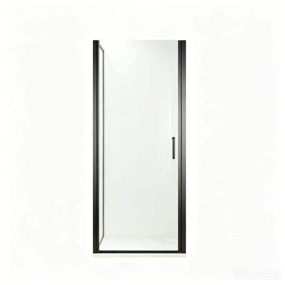 34 in. W x 72 in. H Pivot Frameless Folding Corner Shower Enclosure Shower Doors in Matte Black with Tempered Glass price history on PriceWatchPro