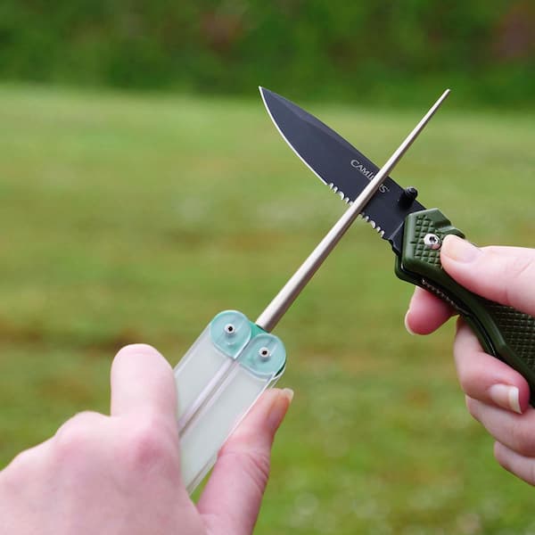 DMT 9.5 in. Diafold Serrated Knife Sharpener Extra-Fine Handheld
