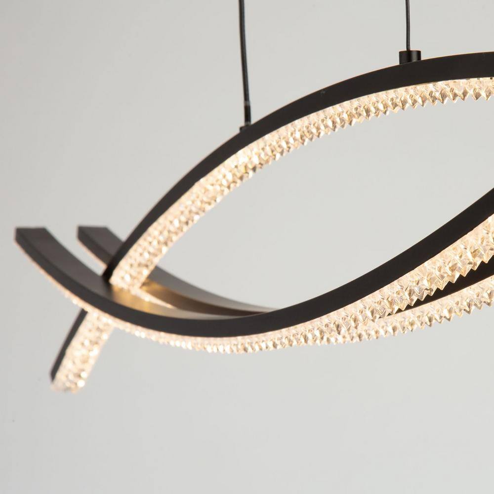 Nova Black Aluminum LED Indoor/Outdoor Pendant Light