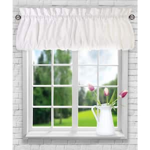 Stacey 15 in. L Polyester/Cotton Balloon Valance in White