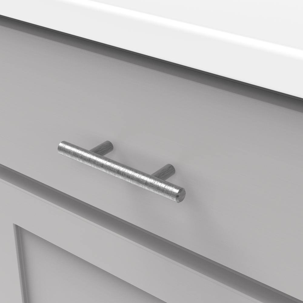 Brushed Black Nickel Modern Bar Cabinet Pulls with Mounting Hardware