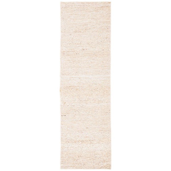 Natura 2 ft. x 5 ft. Ivory Gradient Solid Color Runner Rug