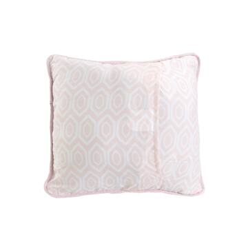 Cozy Line Home Fashions Pretty in Pink Girly Ruffle Star Stripped Pink White Embroidered Cotton Square Decor Euro Throw Pillow (Set of 1) BB2019-007-Square
