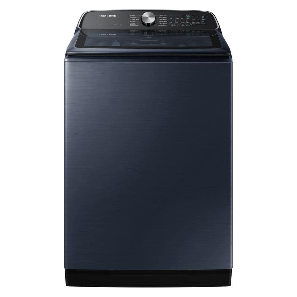5.4 cu. ft. Smart Top Load Washer with Pet Care Solution and Super Speed Wash in Brushed Navy Blue
