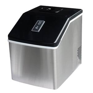 11.3 in. x 14.5 in. x 14.1 in. Portable Ice Makers Countertop Make 180g Ice in 15-Min Make 24pcs of Ice at a Time-Silver