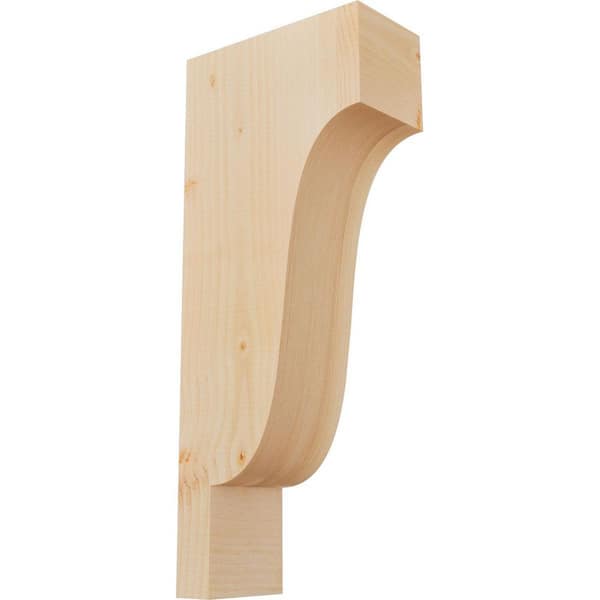 Ekena Millwork 5-1/2 in. x 12 in. x 28 in. Douglas Fir Newport Smooth Corbel