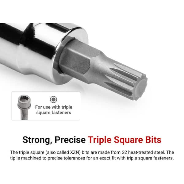 TEKTON 1/2 in. Drive x MT14 Tamper-Resistant Triple Square TEKTON 1/2 in. Drive x MT14 Tamper-Resistant Triple Square
