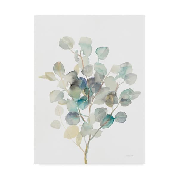 24 in. x 18 in. "Eucalyptus III White" by Danhui Nai Printed Canvas Wall Art