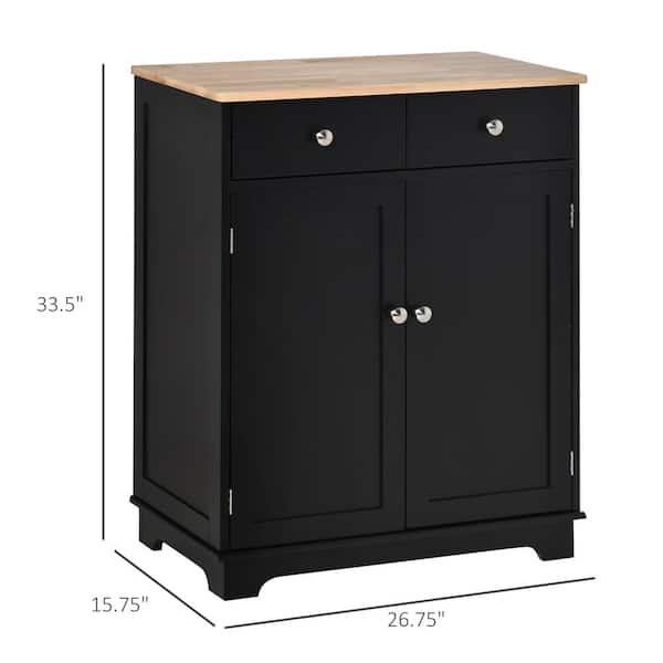 Homcom Kitchen Sideboard Floor Storage, What To Put On Top Of Dining Room Sideboard