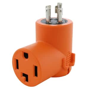 Generator to Dryer/EV Adapter 30 Amp 4-Prong L14-30P Generator Locking Plug to 4-Prong 30 Amp Dryer Female Connectors