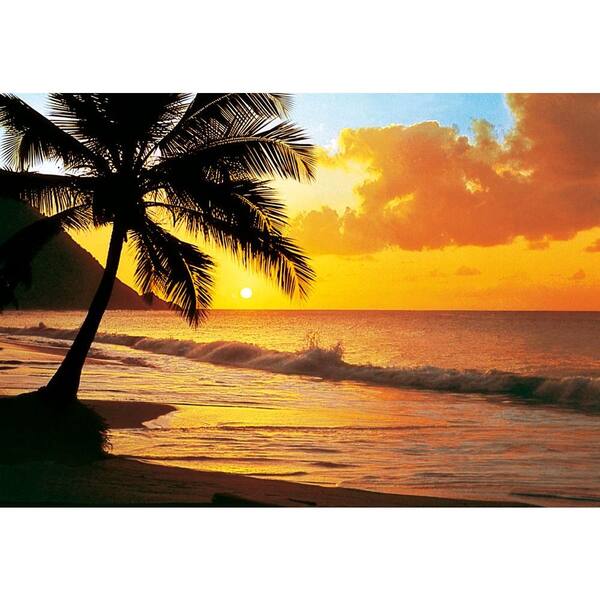 Ideal Decor 100 in. x 144 in. Pacific Sunset Wall Mural