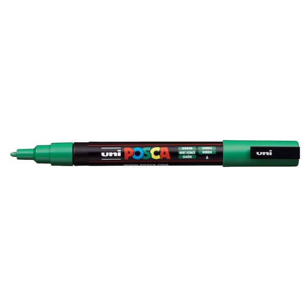 Uni : Posca Marker : PC-3M : Fine Bullet Tip : 0.9 - 1.3mm : Apple Green