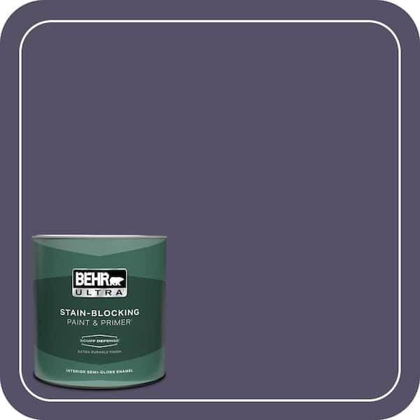 BEHR ULTRA 1 qt. #650F-7 Violet Eclipse Extra Durable Semi-Gloss Enamel Interior Paint & Primer