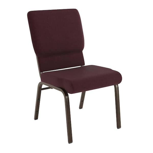 Fabric Stackable Chair in Plum