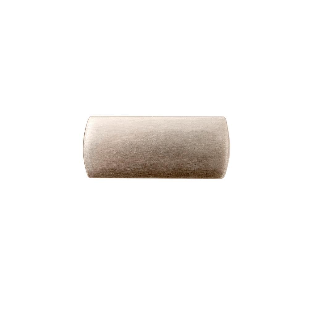 Satin Nickel Rectangular Cabinet Knob with Mounting Hardware