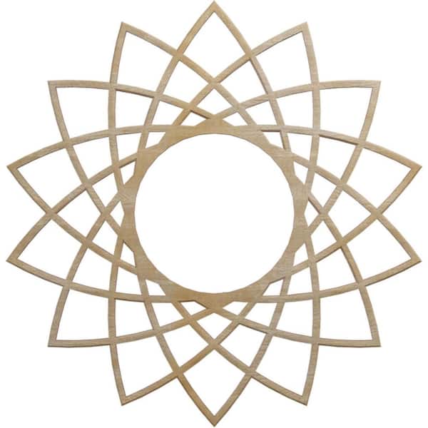 Ekena Millwork 0.25 in. x 6.875 in. x 18 in. Wood Medallion Moulding