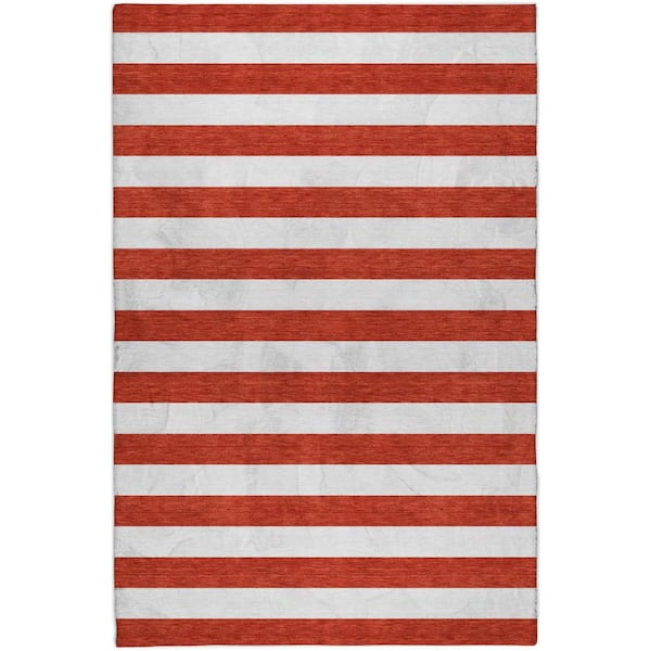 Dream Shag Premium Machine Washable Abstract ADS528 Red 9 ft. x 12 ft. Area Rug