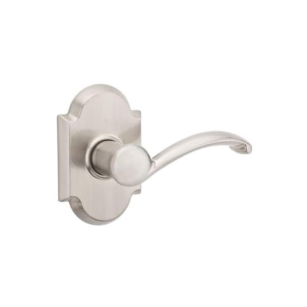 Kwikset Austin Satin Nickel Right-Handed Dummy Door Lever with Microban Antimicrobial Technology