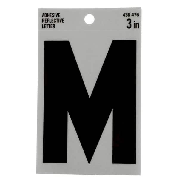 Everbilt 3 in. Vinyl Reflective Letter M