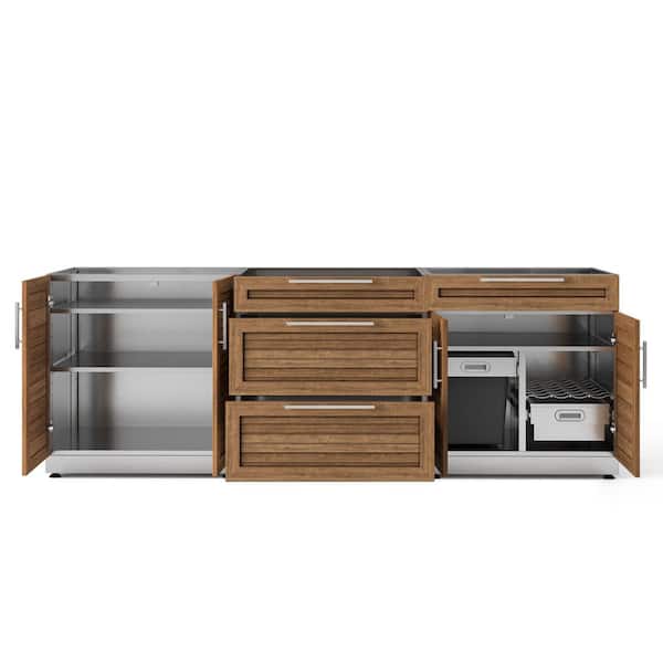NewAge Products Outdoor Kitchen Stainless Steel Grove 92 in. W x