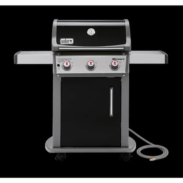 Weber Spirit E-310 3-Burner Natural Gas Grill in Black with Built
