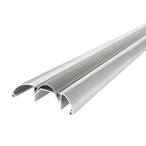 3-3/8 in. x 1-1/8 in. x 36 in. Silver Aluminum and Vinyl High-Profile Threshold