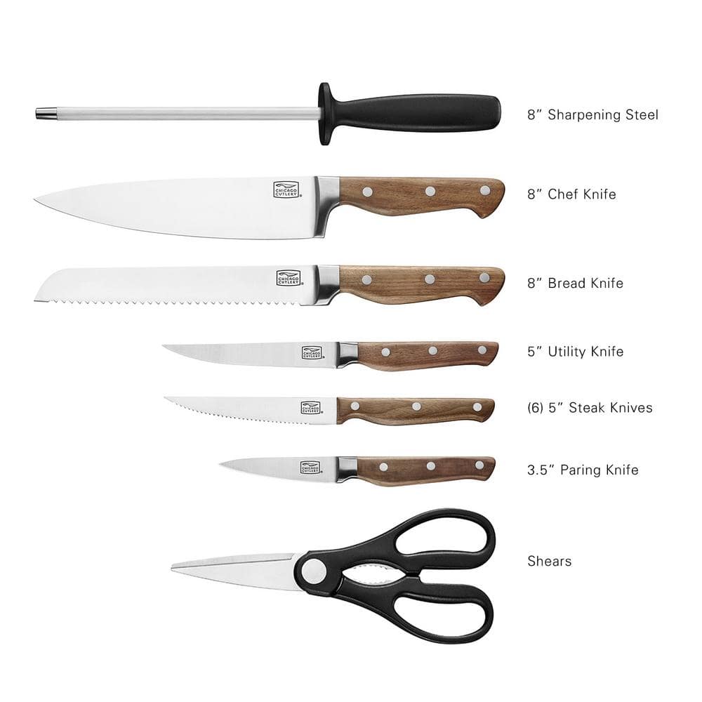 Chicago Cutlery Chicago Cutlery 15 Piece High Carbon Stainless Steel Knife Block Set