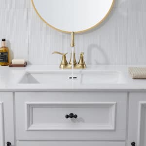 4 in. Centerset 2-Handle Bathroom Sink Faucet with Pop-Up Drain in Brushed Gold