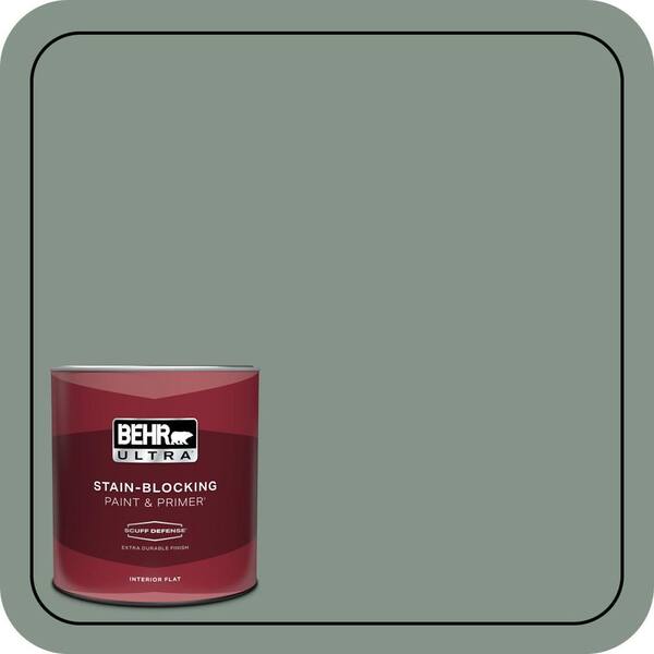 BEHR ULTRA 1 qt. #460F-4 Wethersfield Moss Extra Durable Flat Interior Paint & Primer