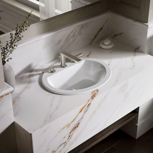 KOHLER Bryant 20-1/4 in. Oval Drop-In Vitreous China