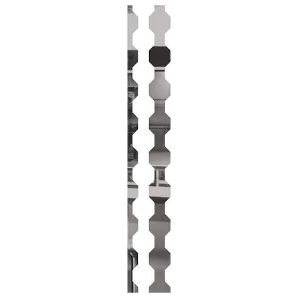 Ekena Millwork Pontiac 0.125 in. T x 0.33 ft. W x 4 ft. L Silver Mirror Acrylic Resin Decorative Wall Paneling 17-Pack