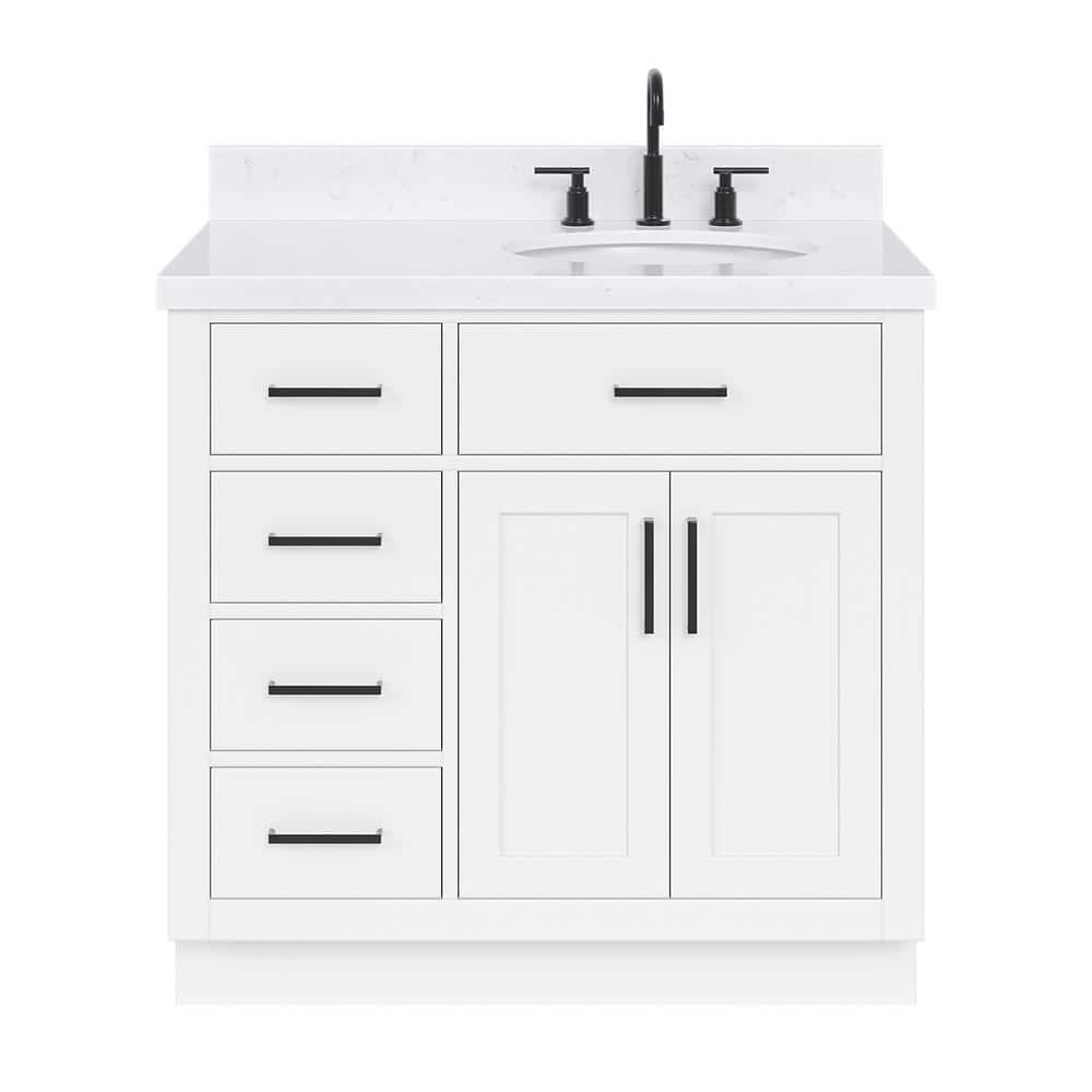 Hepburn 36" White Freestanding Single Basin Vanity Set