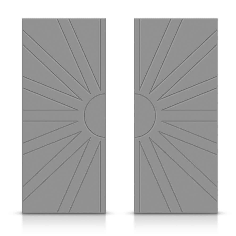 84 in. x 84 in. Hollow Core Light Gray Stained Composite MDF Interior Double Closet Sliding Doors price history on PriceWatchPro
