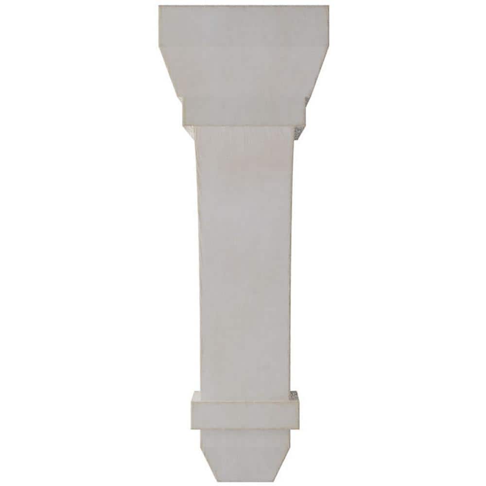 Chalk Dust White Vintage Wood Corbel Bracket, 7" x 5"