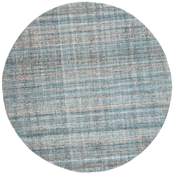 SAFAVIEH Abstract Blue/Multi 6 ft. x 6 ft. Striped Round Area Rug