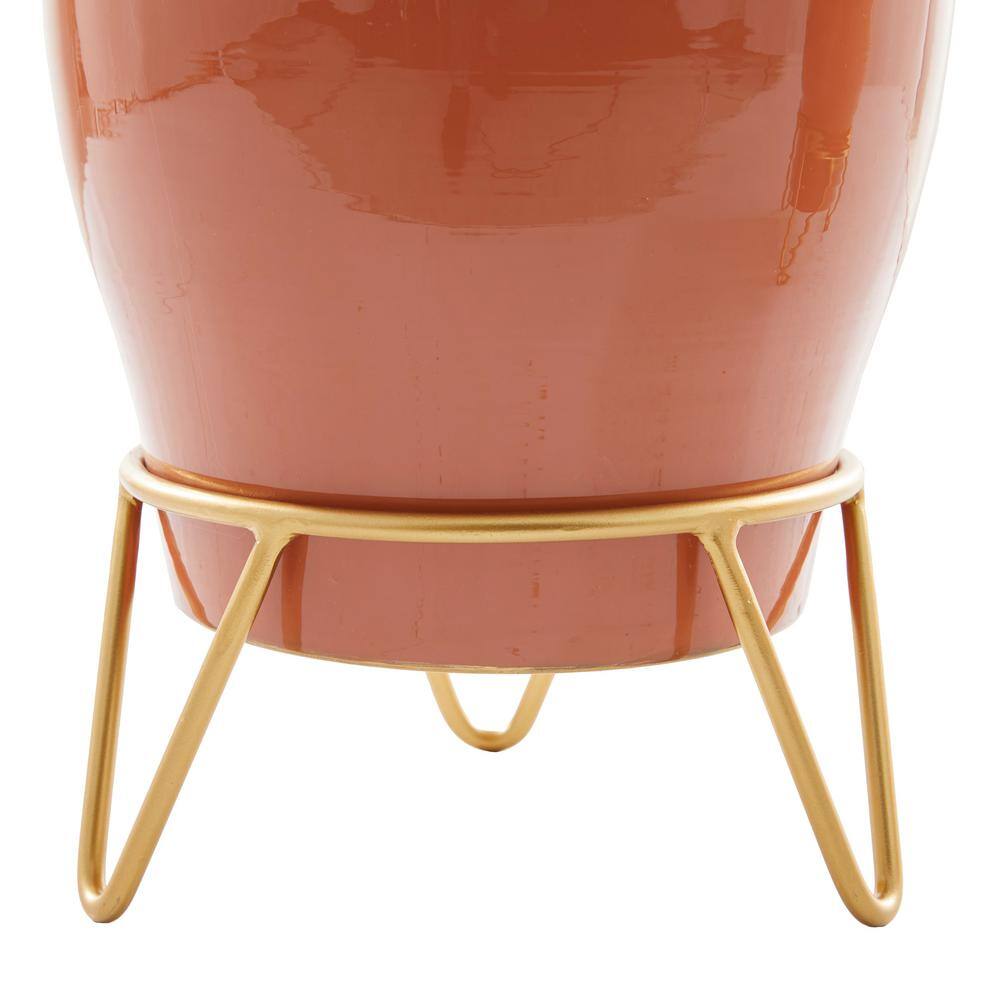 Novogratz Pink Metal Planter Set with Stands, Medium