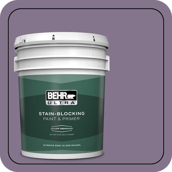 BEHR ULTRA 5 gal. #S100-5 Purple Potion Extra Durable Semi-Gloss Enamel Interior Paint & Primer