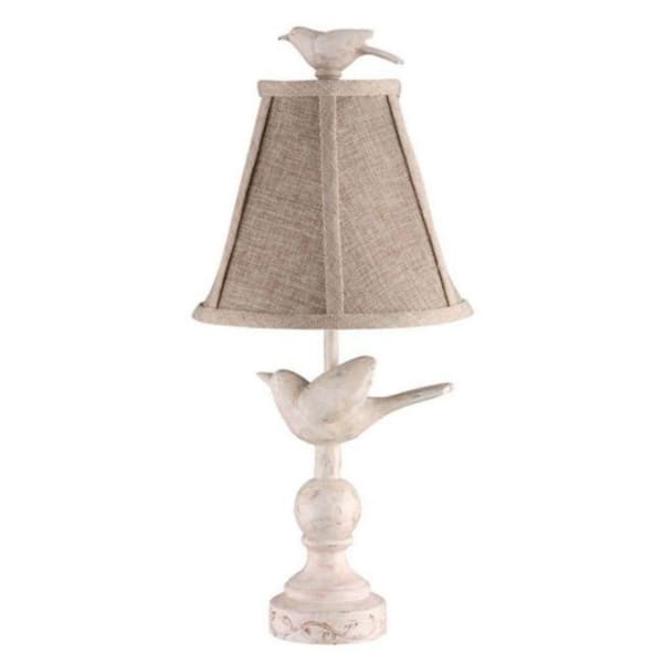 HomeRoots 15 in. Brown Standard Light Bulb Bedside Table Lamp