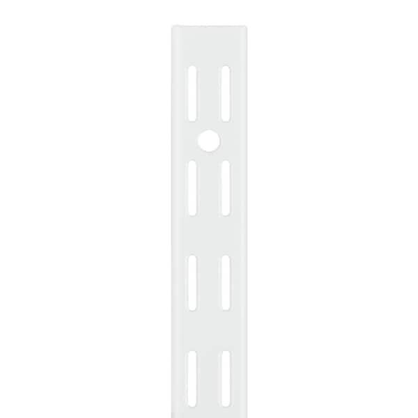 Everbilt 70 in. White Twin Track Steel upright for shelf bracket