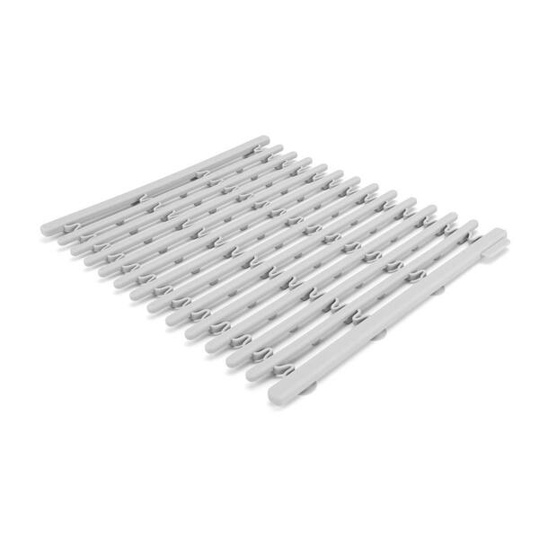 Brabantia ( 11.8 in. L x 11.8 in. W ) Sinkside Extendable Bottom Grid Sink Mat in Mid Gray