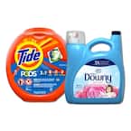 Original Scent Laundry Detergent Pods (81-Count) + 164 oz. April Fresh Scent Liquid Fabric Softener (190 Loads) Bundle