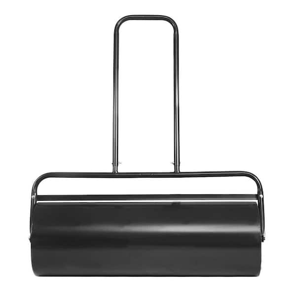 FORCLOVER 24 in. Tow Lawn Roller Water Filled Metal Push Roller in Black