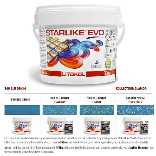 Glamour Collection 340 Blue Denim Starlike EVO Epoxy Grout