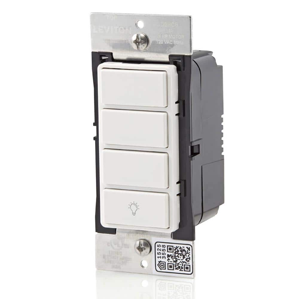 White Wi-Fi Smart Scene Controller Switch with Voice Control