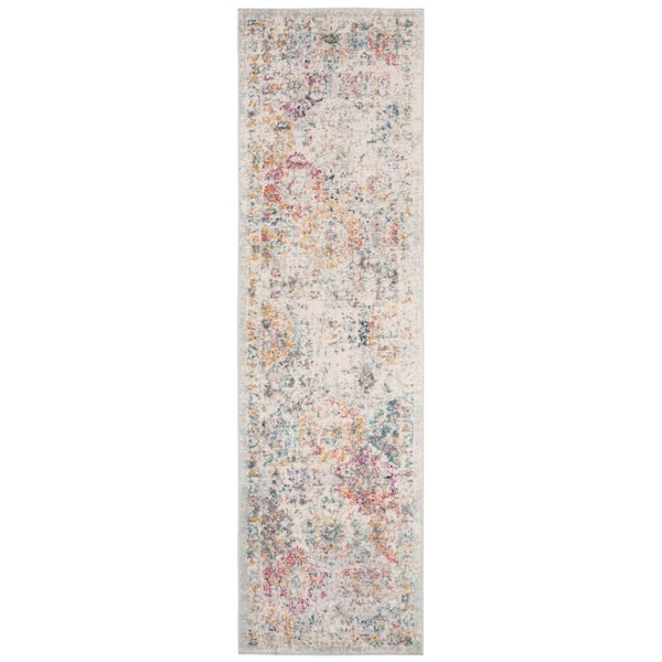 Madison Gray/Gold 2 ft. x 20 ft. Border Runner Rug